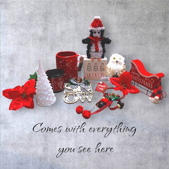 NEW Christmas Penguin Tiered Tray W/ Rae Dunn mug - Picture 6 of 15